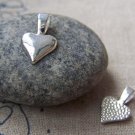 20 pcs of Silver Tone Lovely Heart Bail Charms 10x16mm A2718