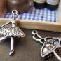 10 pcs Antique Silver Ballet Girl Dancer Pendant Charms A1536