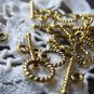 20 sets of Antique Gold Coiled Twisted Toggle Clasps A2298