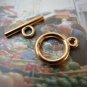 20 sets of Rose Gold Round Smooth Toggle Clasps A6225