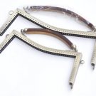 20.5cm / 25cm Retro Sewing Purse Frame / Large Handle Purse Frame Light Gold And Bronze 20.5cm ( 8""