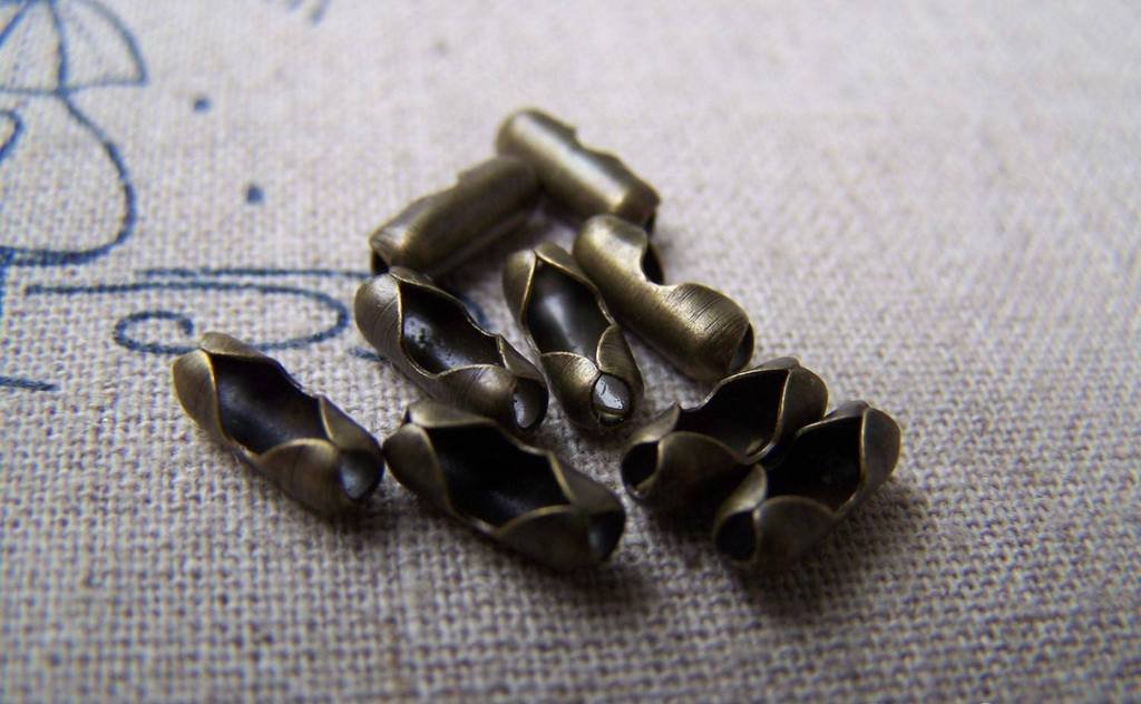 200 pcs Antique Bronze Bead Chain Connector Clasps  A868