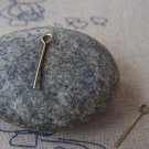 200 pcs Antique Bronze Brass Eye Pin 18mm 22 gauge A4528