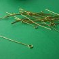 200 pcs Gold Eye Pin Eyepins 45mm 20gauge A3253