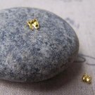 200 pcs Gold Plated Brass Clamshell Bead Tips A2153