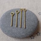 200 pcs Gold Plated Iron Standard Eyepins (Aprox 21G Wire) 14mm A6927