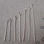 200 pcs Silver Plated Iron Standard Eyepins Various Sizes Available 50mm A6948