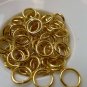 200 pcs of Gold Plated Iron Jump Rings Size 8mm 18gauge A6268
