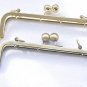 20cm x 6cm ( 8"" x 2 1/2"") Purse Frame Big Kisslock With Screws Light Gold