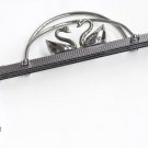 28cm (11"") Large Handle Wallet Frame Purse Frame With Swan Light Gold And Gunmental Black Light Gol