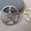 10 pcs Antique Silver Mechanical Watch Movement Gear Charms A7335