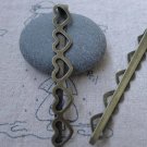 30 pcs Antique Bronze Heart Bobby Pin Hair Clips 53mm A7534