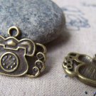 10 pcs of Antique Bronze Lovely Telephone Charms 14x22mm A1880