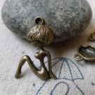 20 pcs Antique Bronze Lovely Mushroom Lady Charms 22mm A6573