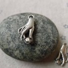 20 pcs Antique Silver Diamond Hand Charms 8x18mm A6534
