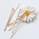 300 pcs Light Gold Tone Iron Headpins 35mm (1.4 Inches) A4581