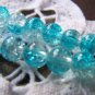 31 inches Strand (100 pcs)  Blue Color Crackle Glass Beads 8mm A3906