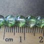 31 inches Strand (140 pcs) Green Crackle Glass Beads 6mm