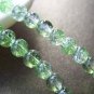 31 inches Strand (140 pcs) Green Crackle Glass Beads 8mm