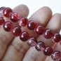 31 inches Strand (80 pcs) Red Color Crackle Glass Beads 8mm A3914