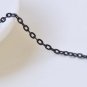 32ft (10m) Antique Bronze/Platinum/Gold/Gunmetal Flat Cable Chain Link E-Coating Black A337