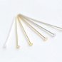 10 pcs 925 Sterling Silver Flat Head Pins Silver/Gold/Platinum 24G 20mm / Polished 925 Silver