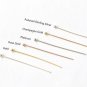 10 pcs 925 Sterling Silver Ball End Tip Headpins Silver/Gold/Platinum 24G 20mm / Polished 925 Silver