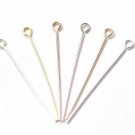 10 pcs 925 Sterling Silver Eye Pins Silver/Gold/Platinum 24 Gauge 15mm / Gold