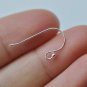 4 pcs (2 Pairs) 925 Sterling Silver Ball End Earring Hook Earwires 24G Sterling Silver