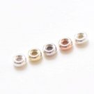 4 pcs 925 Solid Sterling Silver Rondelle Seamless Round Spacer Beads Size 3-7mm 5mm / Sterling Silve
