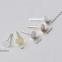8 pcs 925 Sterling Silver Flat Pad Earring Stud Post Findings 3mm / Rose Gold