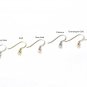 4 pcs (2 Pairs) Solid 925 Sterling Silver Ball Earring Hook Earwires Findings 0.6mm (24 Gauge) / Cha