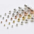 925 Sterling Silver Seamless Round Beads Smooth Spacer Beads 2mm-7mm 20pcs 3mm Beads / Platinum