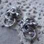 5 pcs Antique Silver Devil Face Pendants Charms 18x34mm A7661