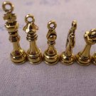 Antique Gold CHESS Pendant Charms King Queen Bishop Knight Rook Pawn 20 KNIGHT A7352