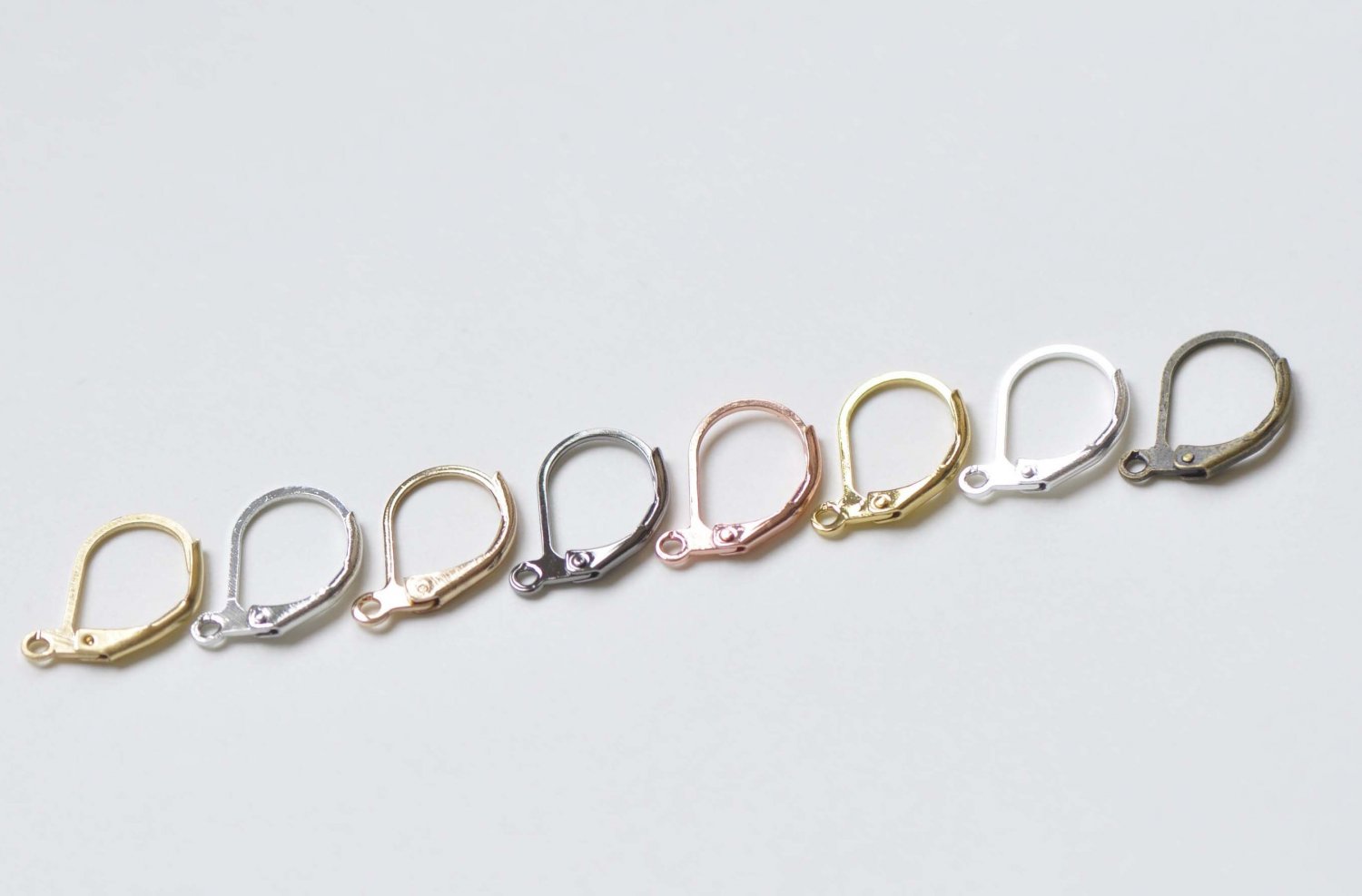 40 pcs Leverback Earwire Antique Bronze/Gunmetal Black/Gold/Rose Gold NonTarnish Gold A801