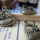 10 pcs Antique Bronze Floral Handbag Charms A1847