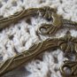 5 pcs of Antique Bronze Bird Hook Bookmarks Double Sided A4287