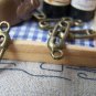 20 pcs Antique Bronze Brooch-Style Charms Connector A1408