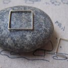 50 pcs Platinum Tone Brass Square Seamless Rings 14mm A4896