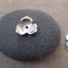 50 pcs Silver Three Leaf Flower Spacer Bead Caps 11mm A7433