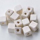 50 pcs Unfinished Natural Wood Cubic Beads Cube Findings  10mm A5320