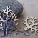 10 pcs Antique Silver Filigree Tree Charms 26x28mm A1030