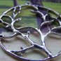 10 pcs Antique Silver Filigree Tree Round Pendants Charms 40mm A1356