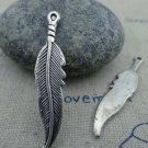 10 pcs Antique Silver Lovely Leaf Charms  35mm A1024