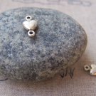 50 pcs of Antique Silver Heart Charms Connector 5.5x10mm A899