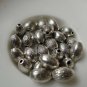 50 pcs of Antique Silver Textured Drum Beads 6x9mm A6434