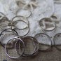 50 pcs of Platinum White Gold Tone Brass Seamless Rings 10mm A2137
