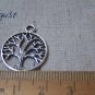 20 pcs Antique Silver Flat Filigree Life Tree Ring Charms A4938