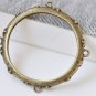 6 pcs Antique Bronze Circle Connector Pendants 43mm A3121